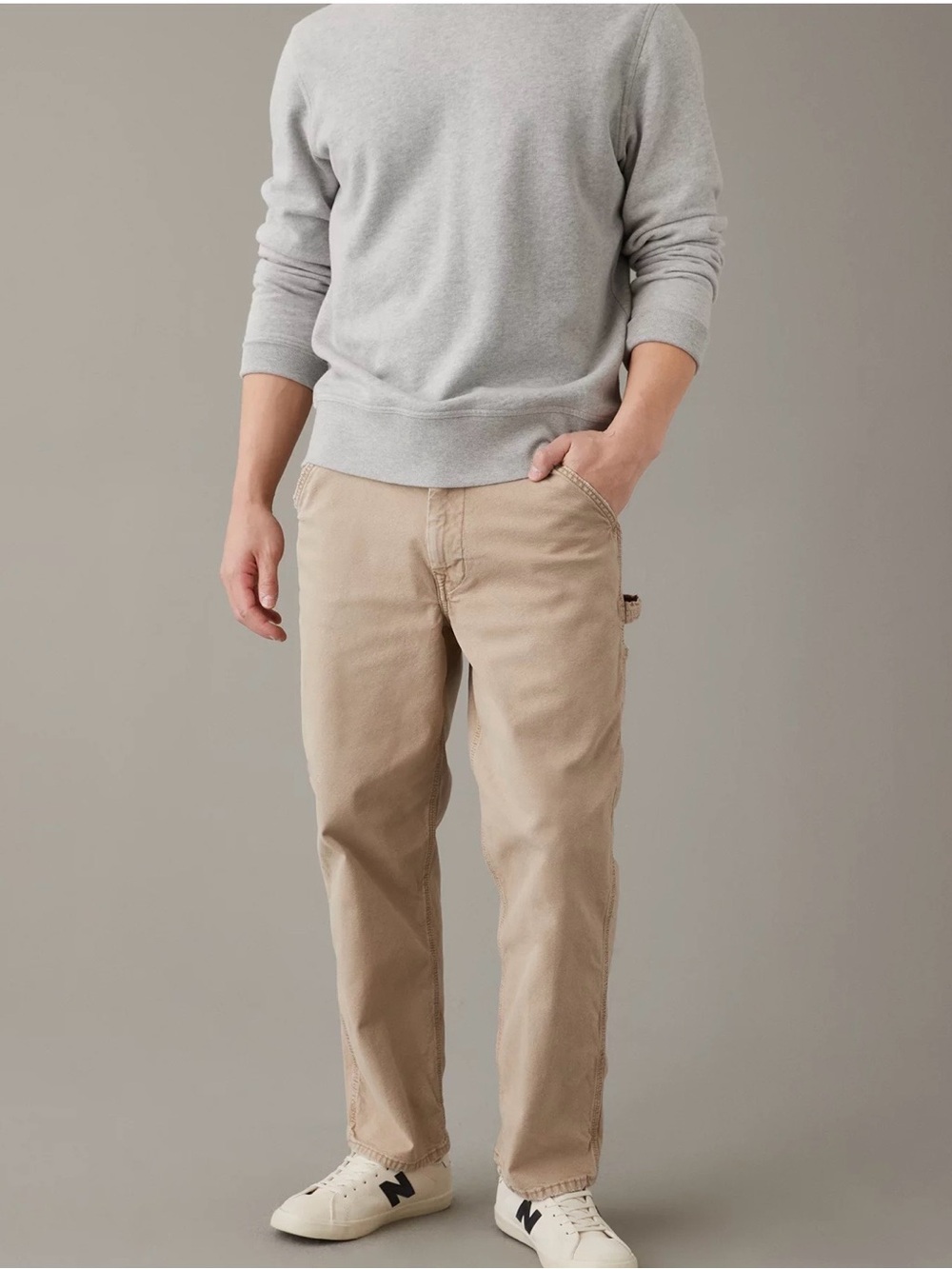 American‎ Eagle men’s size 36 Dungarees carpenter pants khaki color